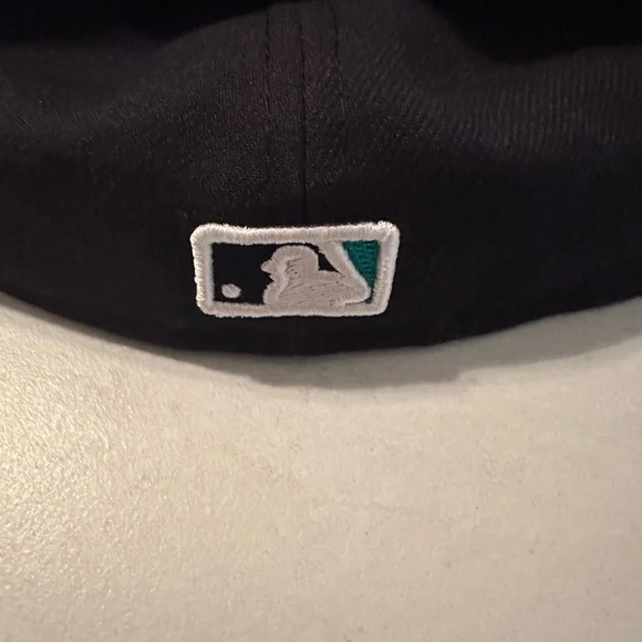 Seattle Mariners Hat Cap Fitted Mens 7 3/8 Navy Teal MLB Baseball New Era - Picture 4 of 8